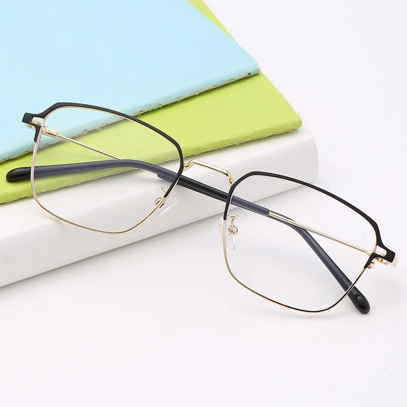 Hotony Unisex Full Rim  Square Alloy Frame Eyeglasses 5006