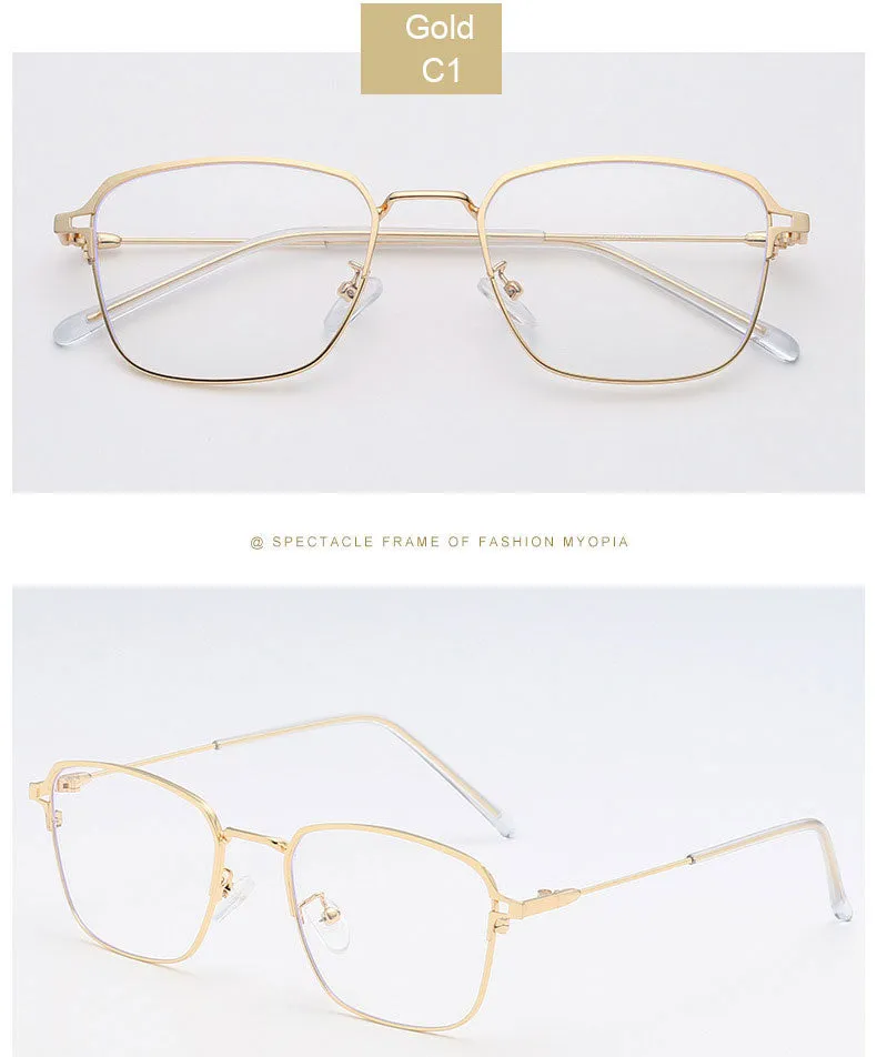Hotony Unisex Full Rim  Square Alloy Frame Eyeglasses 5006
