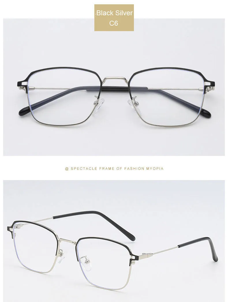 Hotony Unisex Full Rim  Square Alloy Frame Eyeglasses 5006