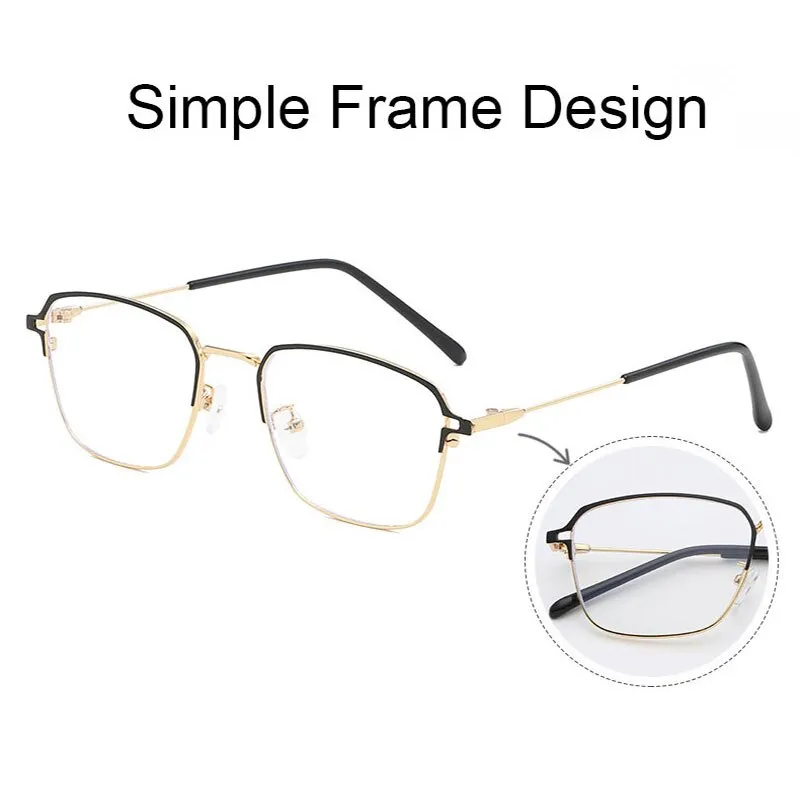 Hotony Unisex Full Rim  Square Alloy Frame Eyeglasses 5006