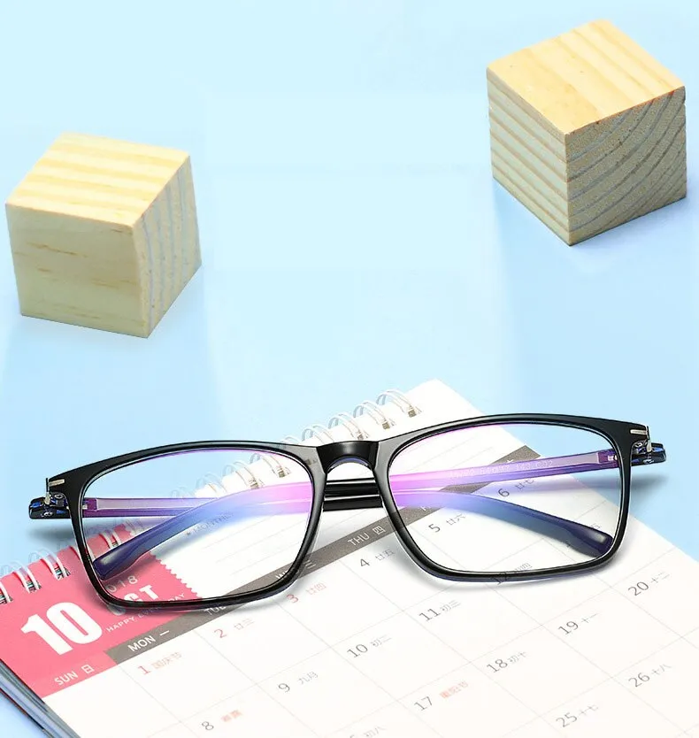 Hotony Unisex Full Rim Square TR 90 Frame Eyeglasses 11772
