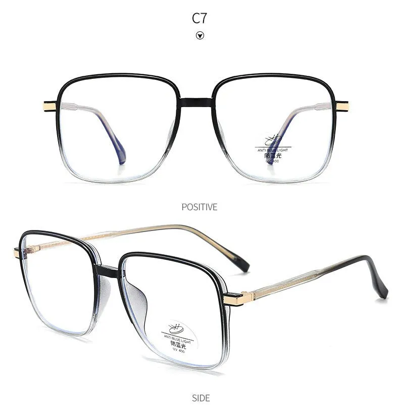 Hotony Unisex Full Rim Square TR 90 Resin Frame Eyeglasses 8877