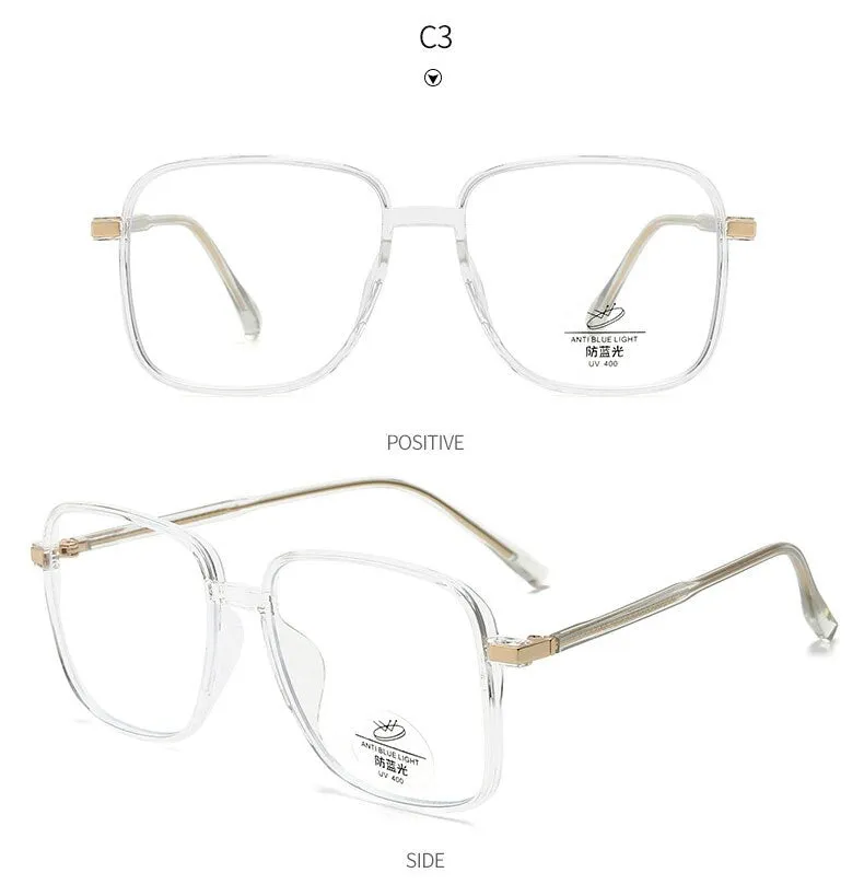Hotony Unisex Full Rim Square TR 90 Resin Frame Eyeglasses 8877