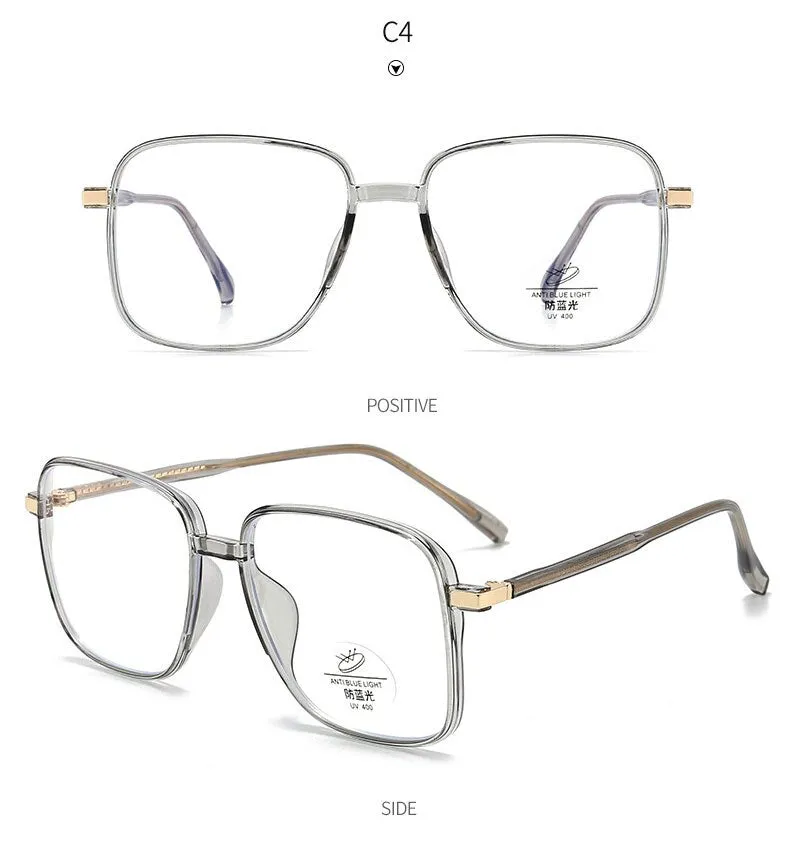 Hotony Unisex Full Rim Square TR 90 Resin Frame Eyeglasses 8877