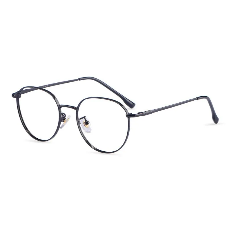 Hotony Unisex Full Rim Titanium Alloy Polygonal Frame Eyeglasses 80047