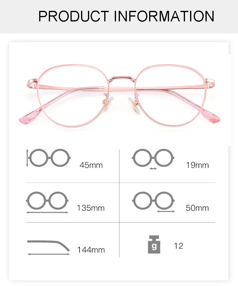 Hotony Unisex Full Rim Titanium Alloy Polygonal Frame Eyeglasses 80047