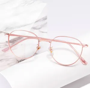 Hotony Unisex Full Rim Titanium Alloy Polygonal Frame Eyeglasses 80047
