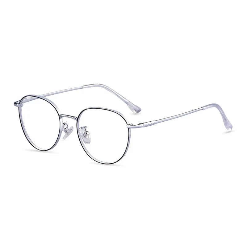 Hotony Unisex Full Rim Titanium Alloy Polygonal Frame Eyeglasses 80047