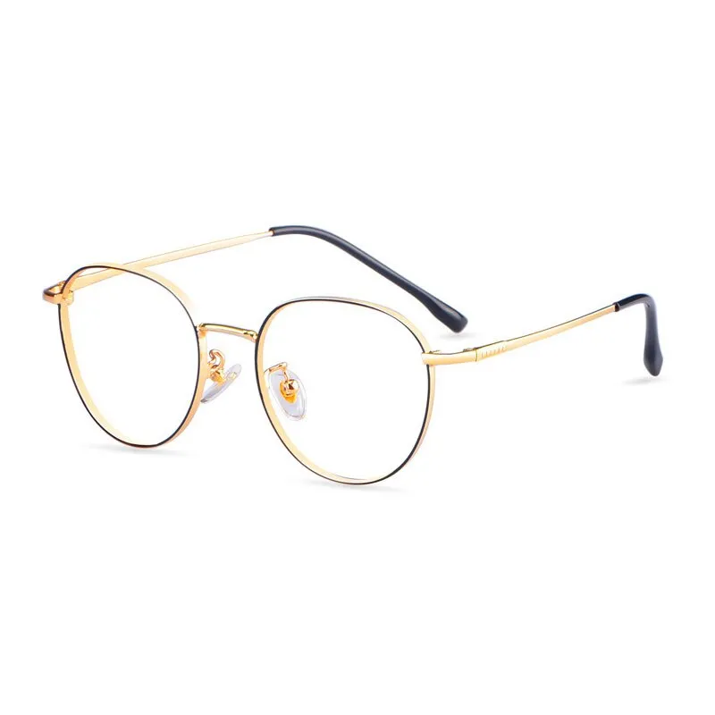 Hotony Unisex Full Rim Titanium Alloy Polygonal Frame Eyeglasses 80047