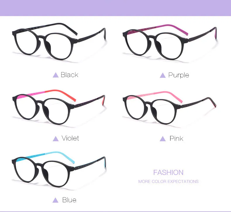 Hotony Unisex Full Rim TR 90 Resin Titantium Temple Frame Eyeglasses 8868