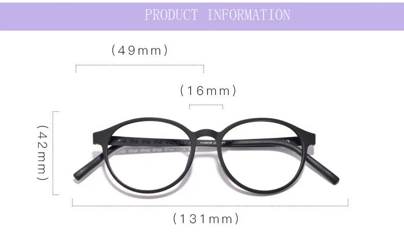 Hotony Unisex Full Rim TR 90 Resin Titantium Temple Frame Eyeglasses 8868
