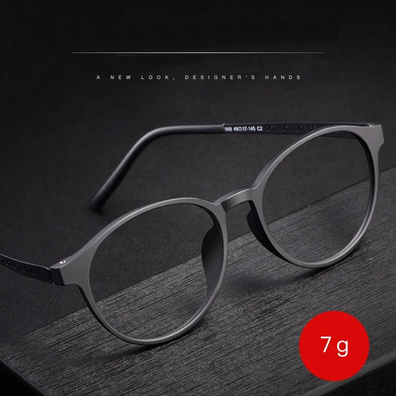 Hotony Unisex Full Rim TR 90 Resin Titantium Temple Frame Eyeglasses 8868