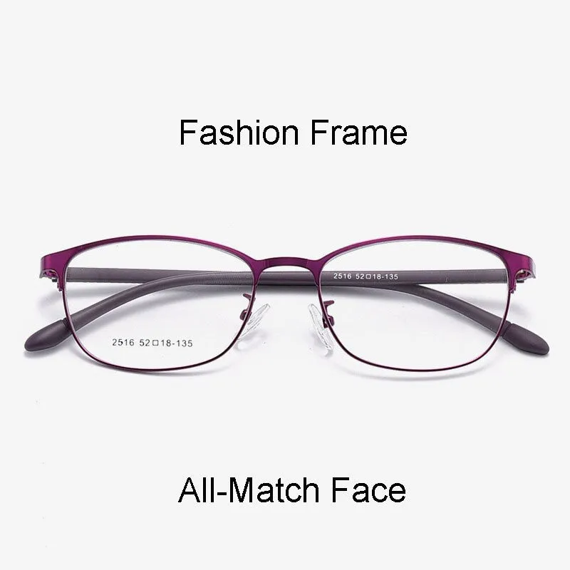 Hotony Unisex Full/Semi Rim Alloy Frame Eyeglasses 2516