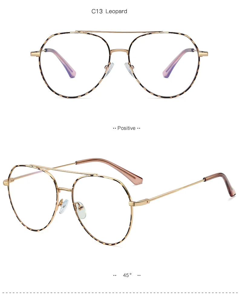 Hotony Women's Full Rim Aviator Alloy Frame Eyeglasses 95852