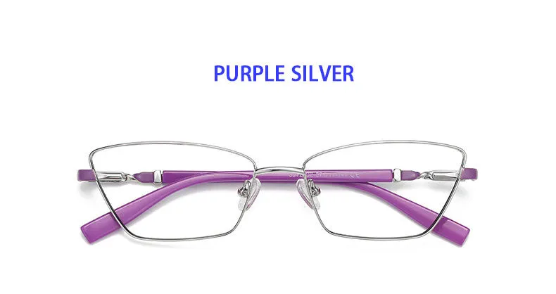 Hotony Women's Full Rim Cat Eye Alloy Front Frame Eyeglasses 3012