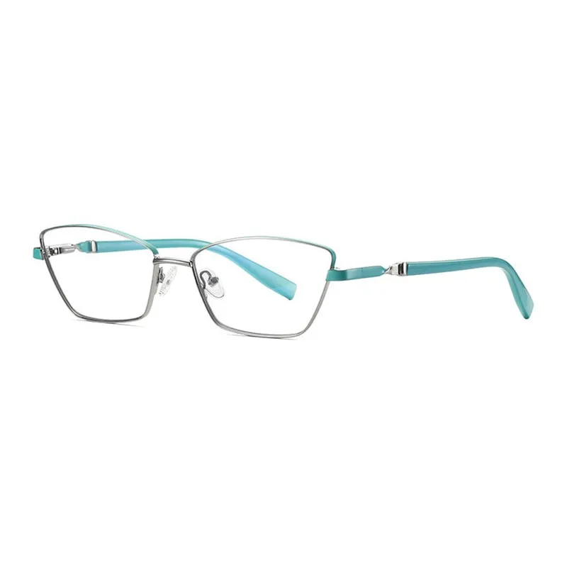 Hotony Women's Full Rim Cat Eye Alloy Front Frame Eyeglasses 3012