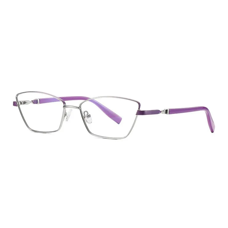 Hotony Women's Full Rim Cat Eye Alloy Front Frame Eyeglasses 3012