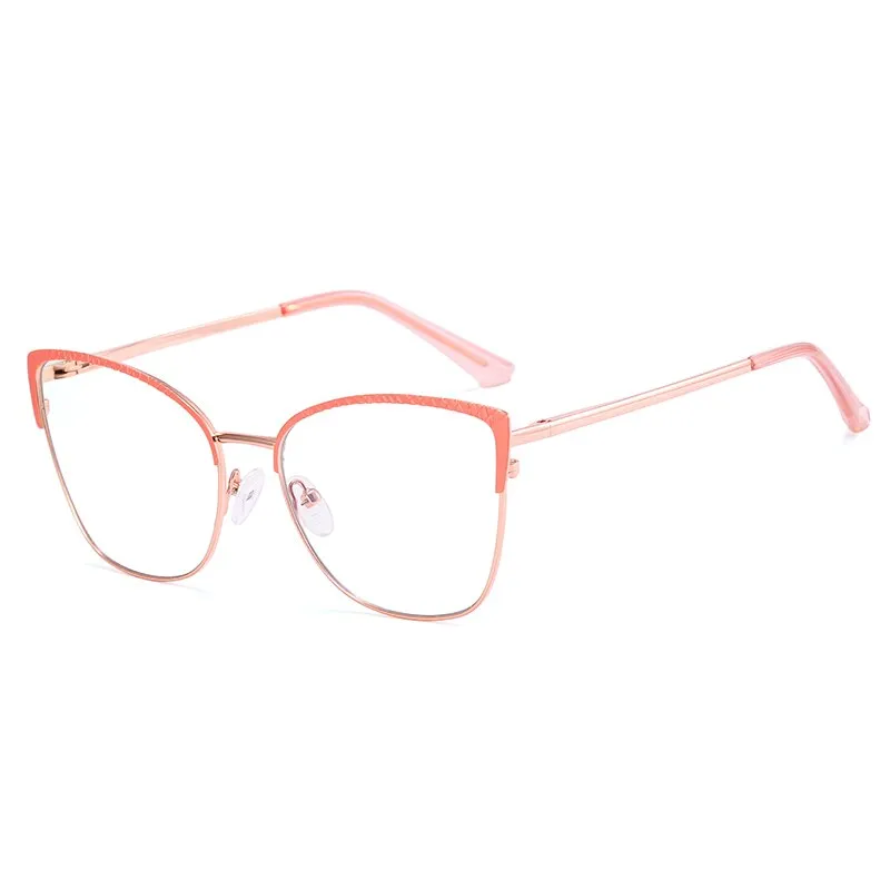 Hotony Women's Full Rim Cat Eye Square Alloy Eyeglasses 91229