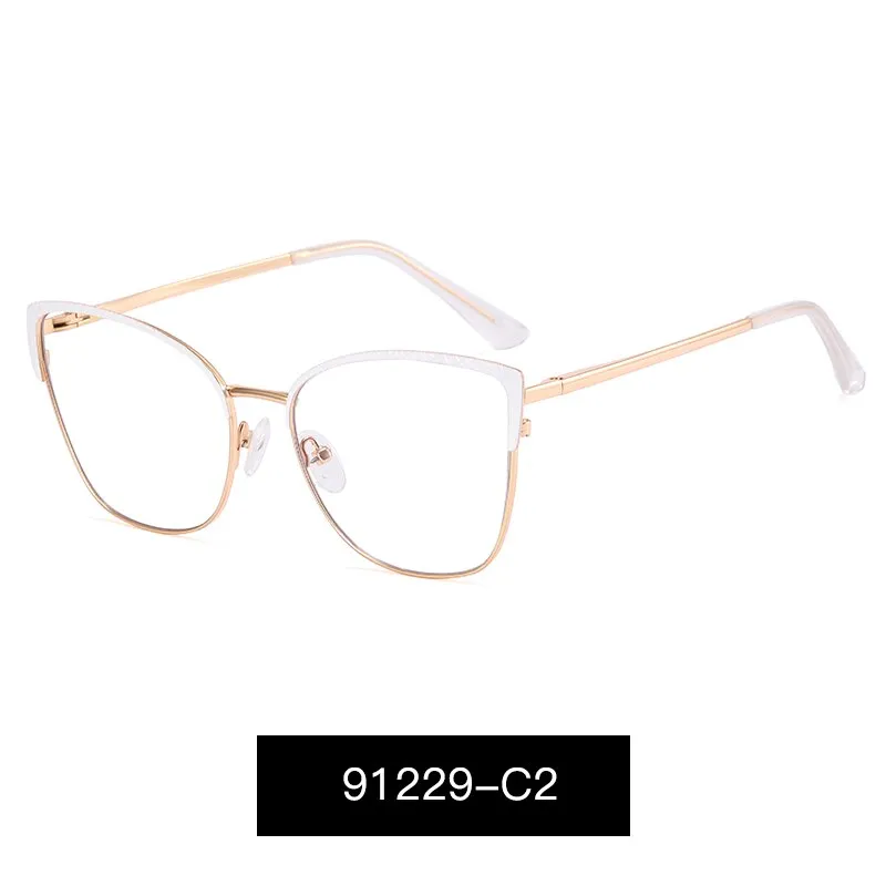 Hotony Women's Full Rim Cat Eye Square Alloy Eyeglasses 91229