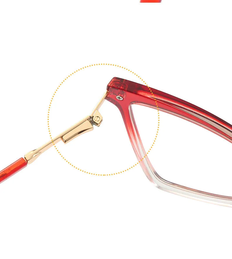 Hotony Women's Full Rim Cat Eye TR 90 Frame Eyeglasses 2077