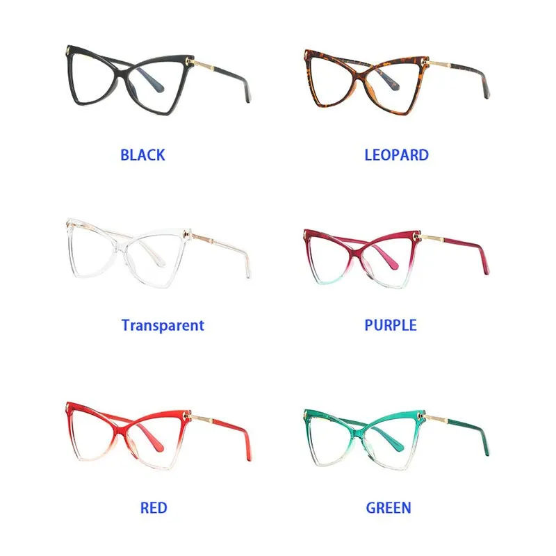 Hotony Women's Full Rim Cat Eye TR 90 Frame Eyeglasses 2077