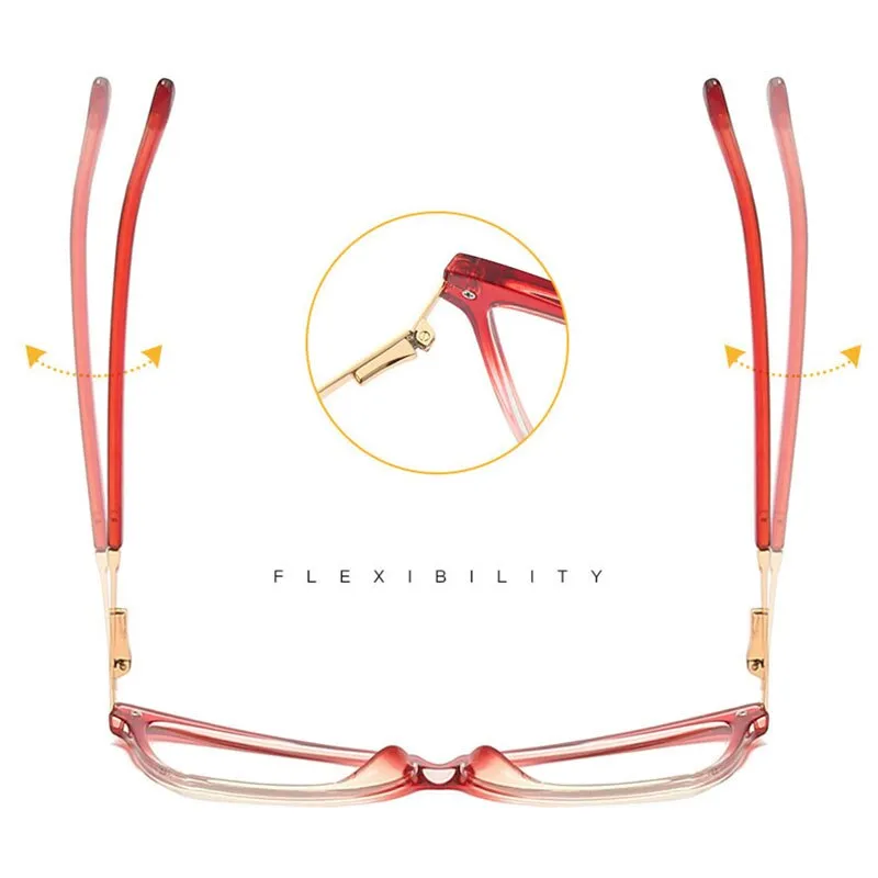Hotony Women's Full Rim Cat Eye TR 90 Frame Eyeglasses 2077