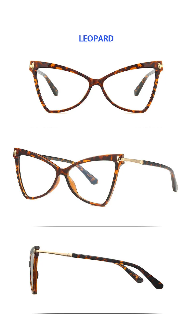 Hotony Women's Full Rim Cat Eye TR 90 Frame Eyeglasses 2077