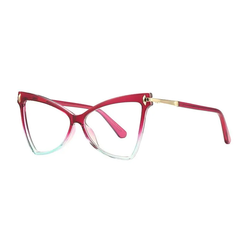 Hotony Women's Full Rim Cat Eye TR 90 Frame Eyeglasses 2077