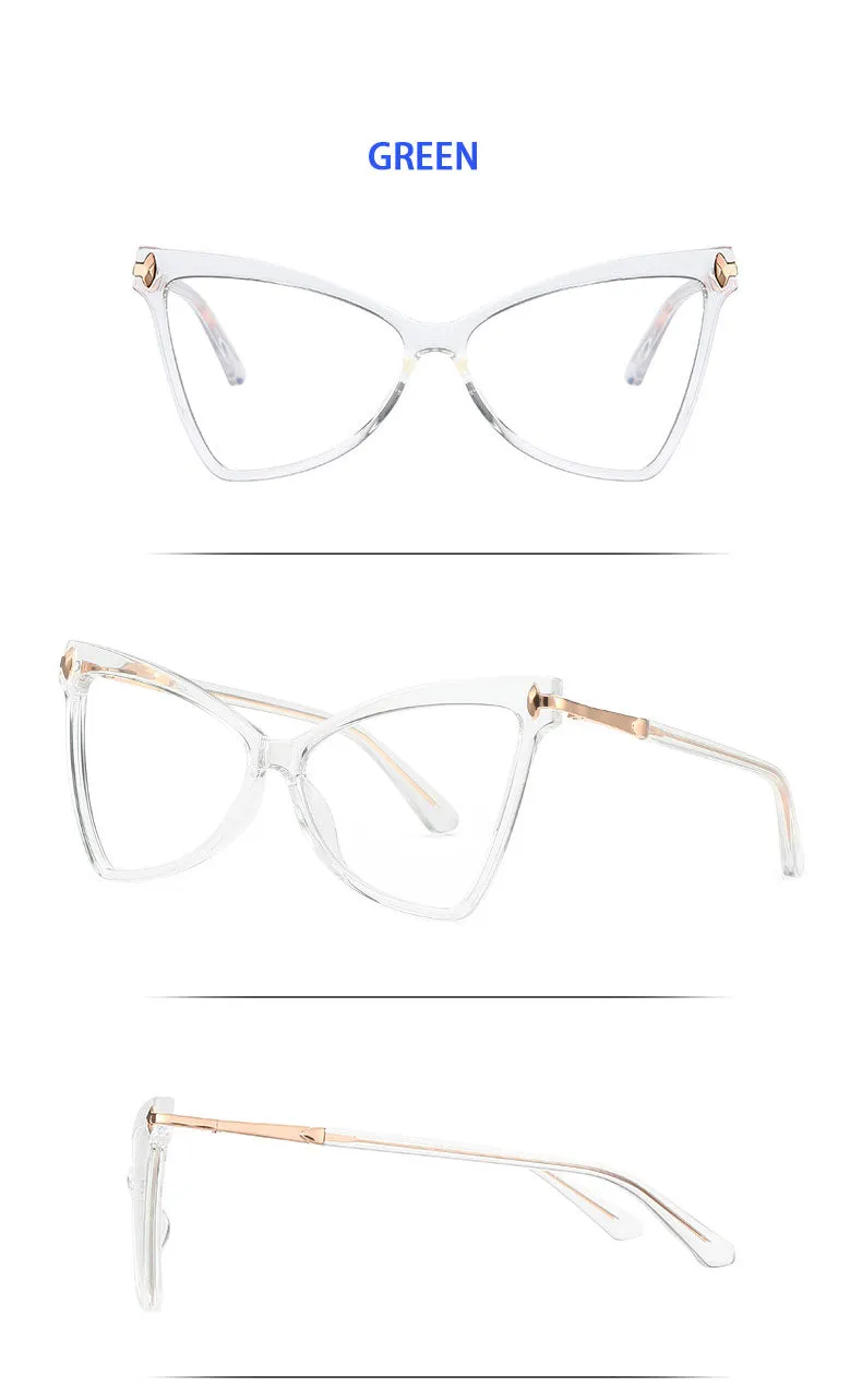 Hotony Women's Full Rim Cat Eye TR 90 Frame Eyeglasses 2077