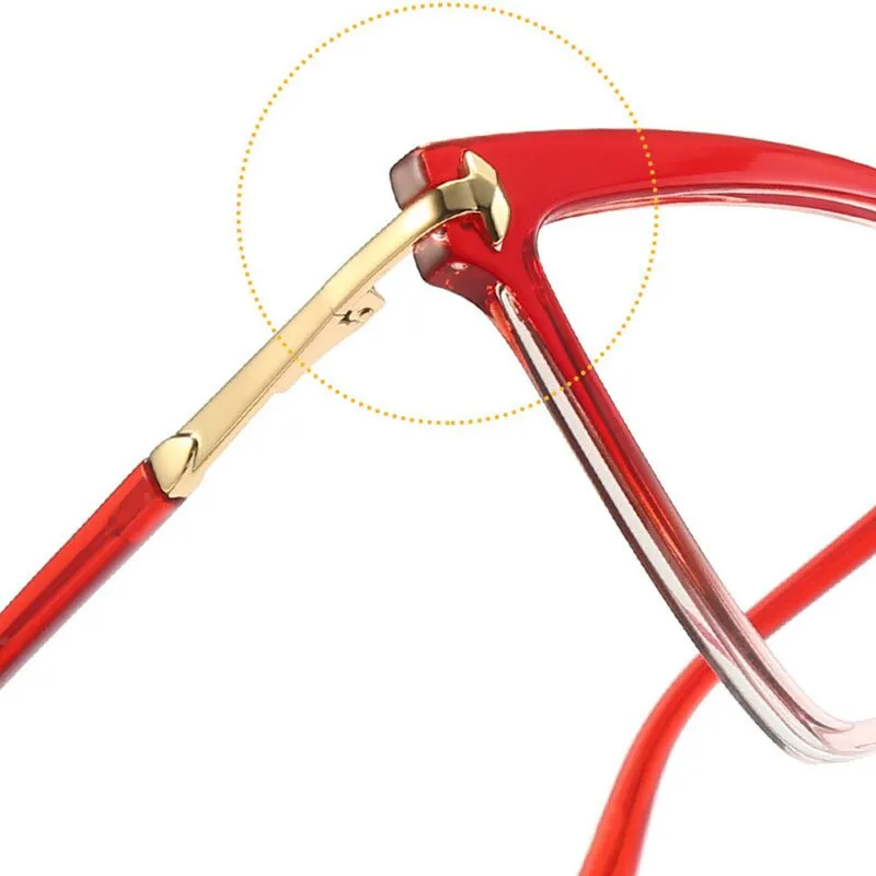 Hotony Women's Full Rim Cat Eye TR 90 Frame Eyeglasses 2077