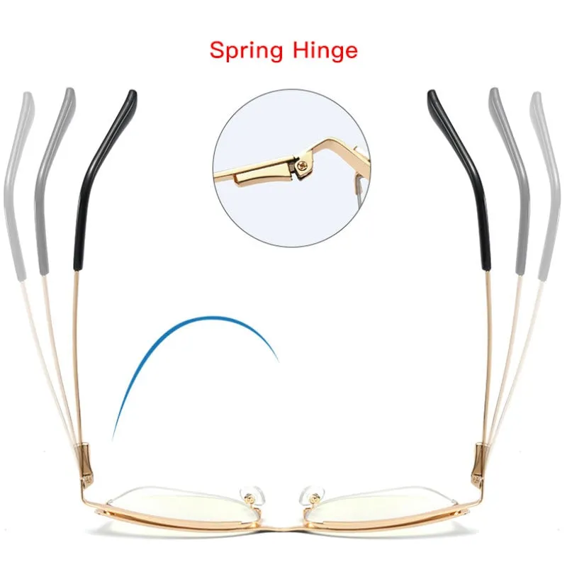 Hotony Women's Full Rim Cat Eye TR 90 Resin Alloy Frame Eyeglasses 95661