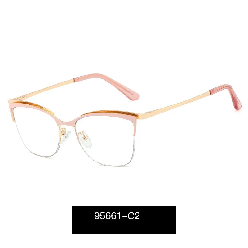Hotony Women's Full Rim Cat Eye TR 90 Resin Alloy Frame Eyeglasses 95661