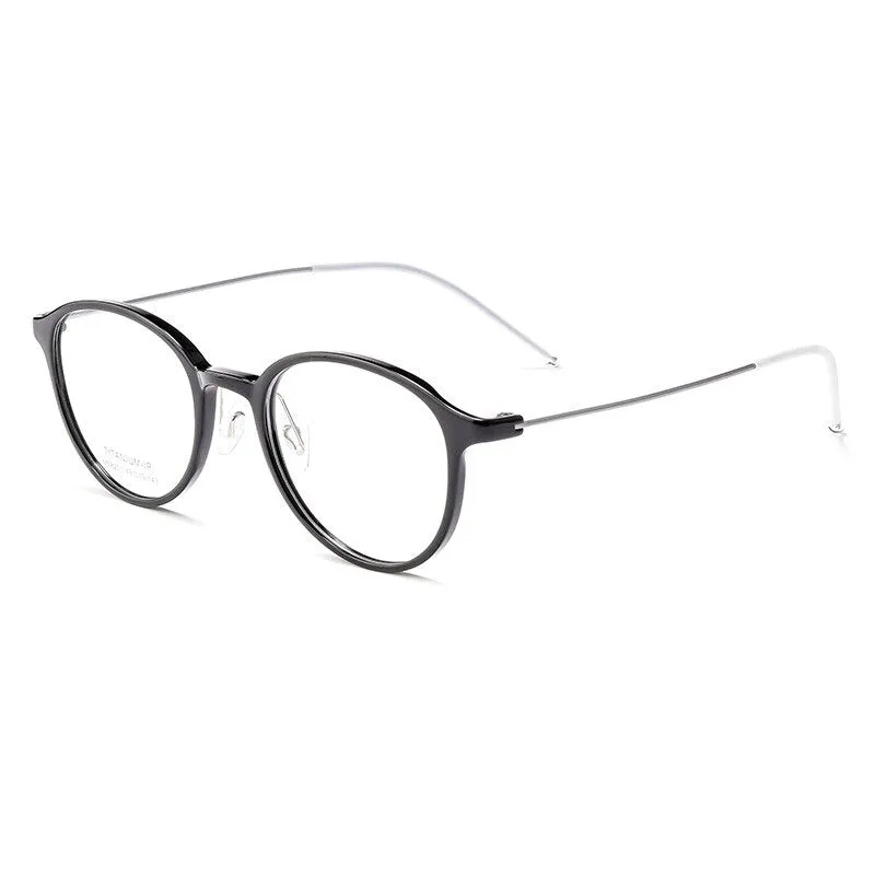 Hotony Women's Full Rim Round Square Acetate Eyeglasses 5820m