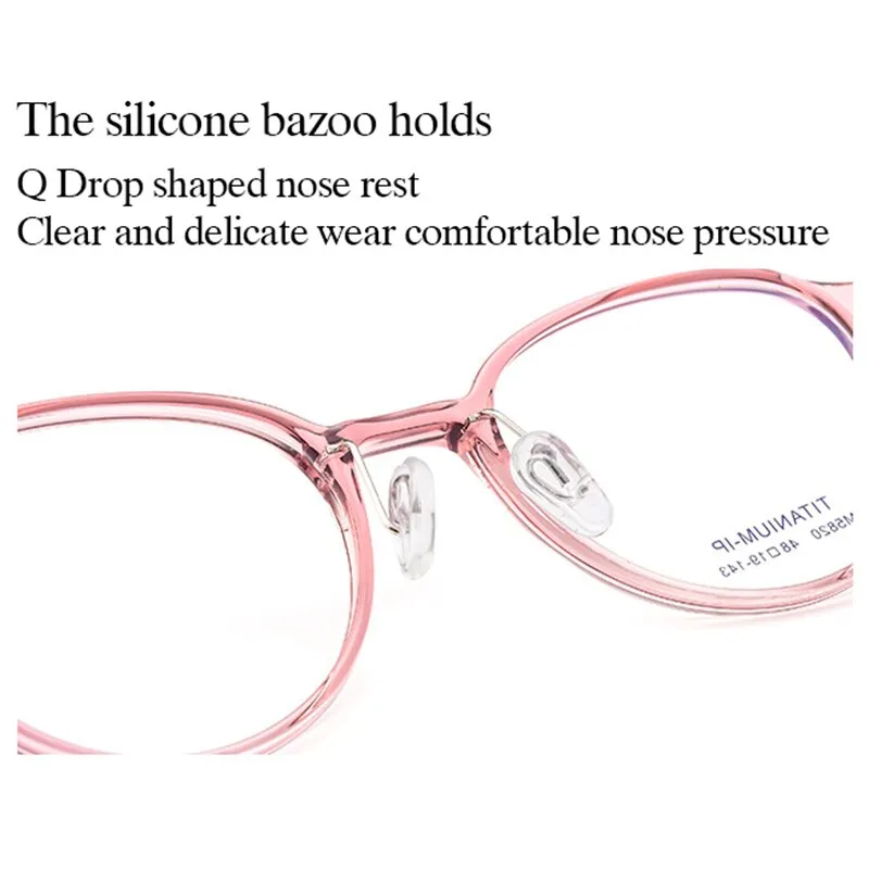 Hotony Women's Full Rim Round Square Acetate Eyeglasses 5820m