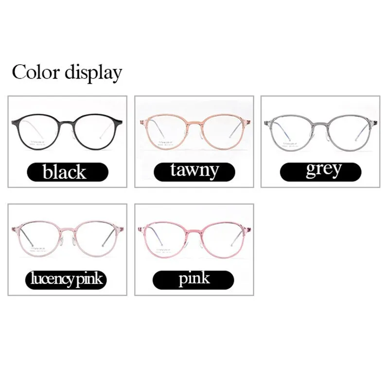 Hotony Women's Full Rim Round Square Acetate Eyeglasses 5820m