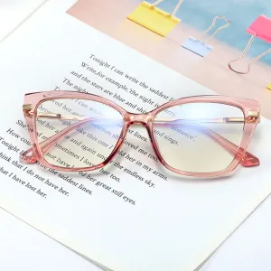 Hotony Women's Full Rim Square TR 90 Alloy Frame Eyeglasses 95763