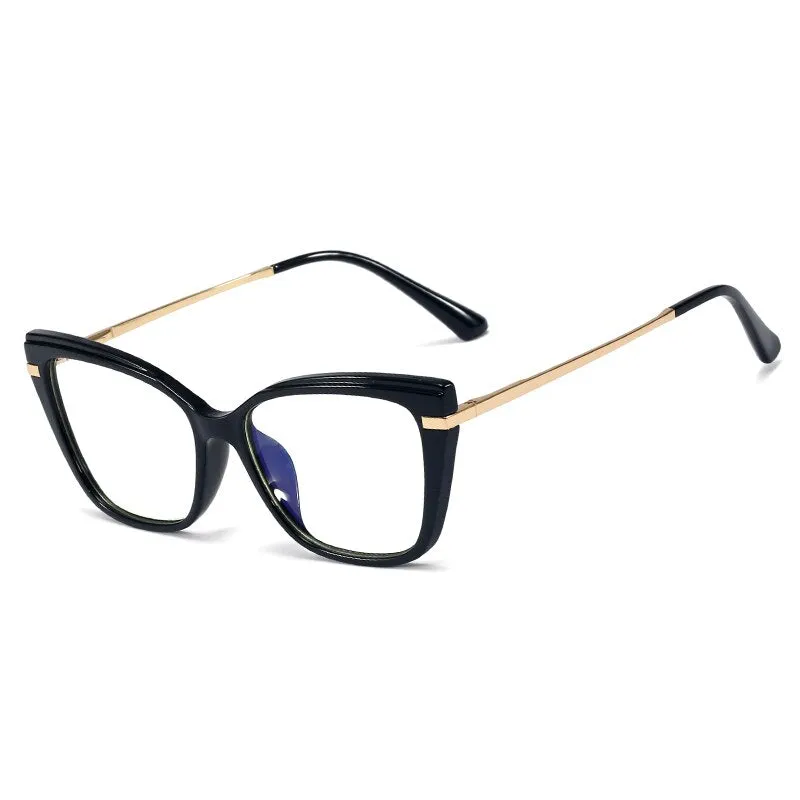 Hotony Women's Full Rim Square TR 90 Alloy Frame Eyeglasses 95763