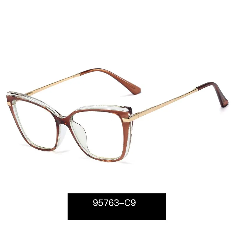Hotony Women's Full Rim Square TR 90 Alloy Frame Eyeglasses 95763