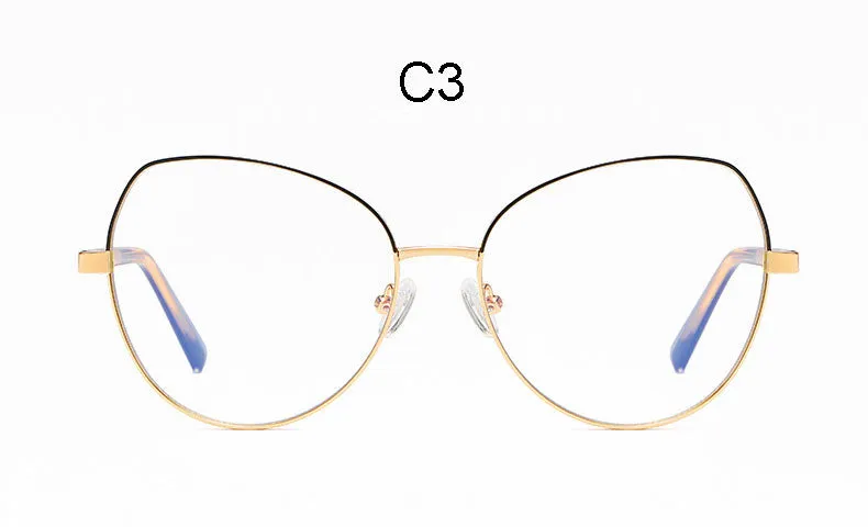 Hotony Women's Full Rim TR 90 Resin Alloy Round Frame Eyeglasses 3001