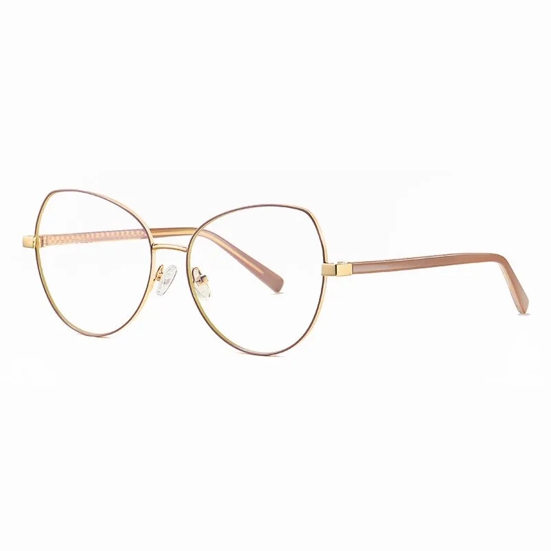 Hotony Women's Full Rim TR 90 Resin Alloy Round Frame Eyeglasses 3001
