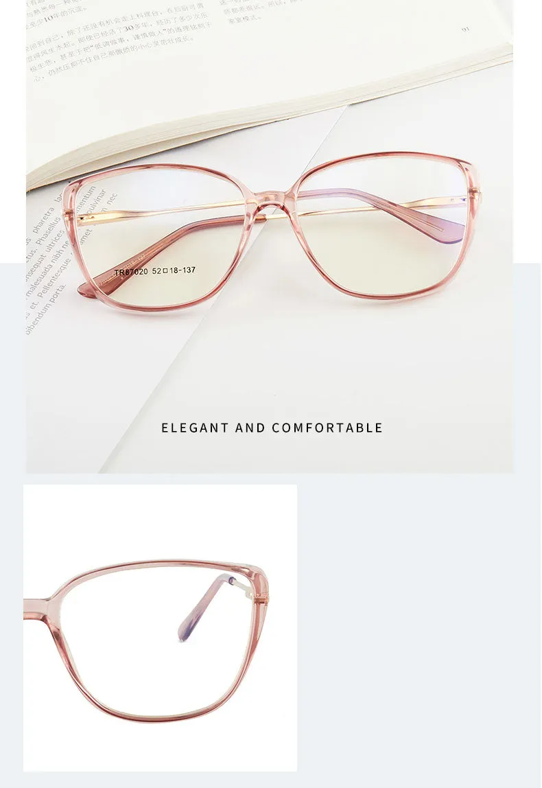 Hotony Women's Full Rim TR 90 Resin Cat Eye Frame Eyeglasses 7020
