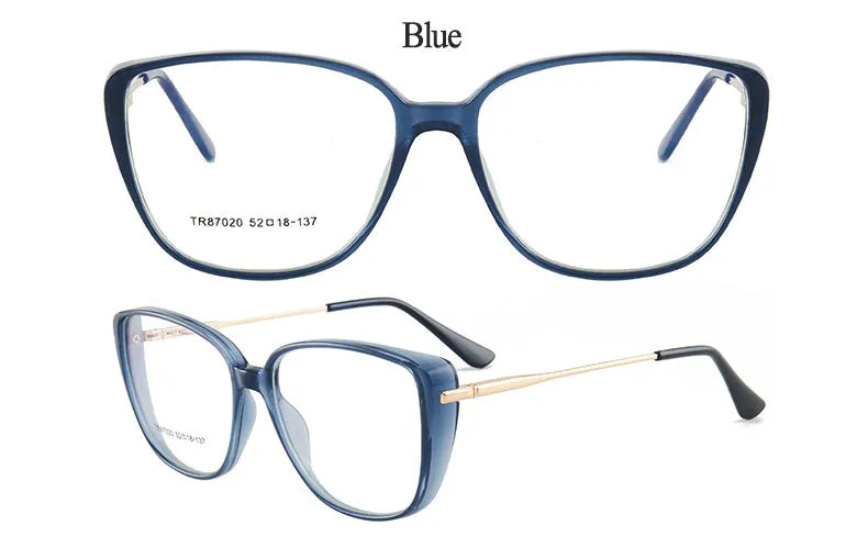 Hotony Women's Full Rim TR 90 Resin Cat Eye Frame Eyeglasses 7020