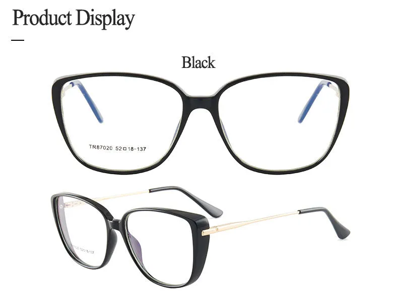 Hotony Women's Full Rim TR 90 Resin Cat Eye Frame Eyeglasses 7020
