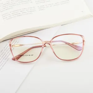 Hotony Women's Full Rim TR 90 Resin Cat Eye Frame Eyeglasses 7020