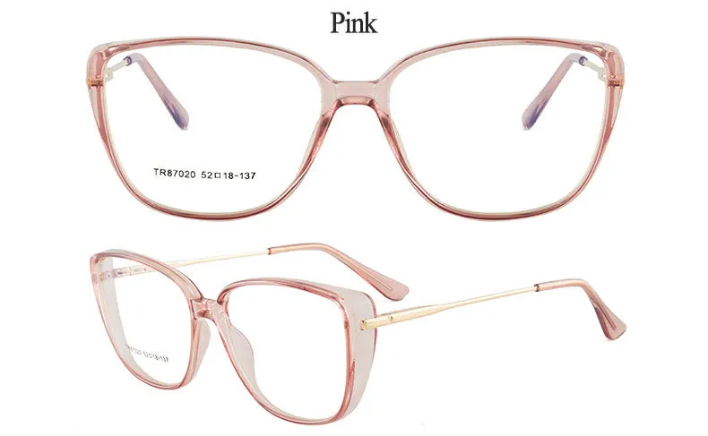 Hotony Women's Full Rim TR 90 Resin Cat Eye Frame Eyeglasses 7020