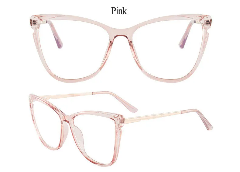 Hotony Women's Full Rim TR 90 Resin Cat Eye Frame Eyeglasses 7021
