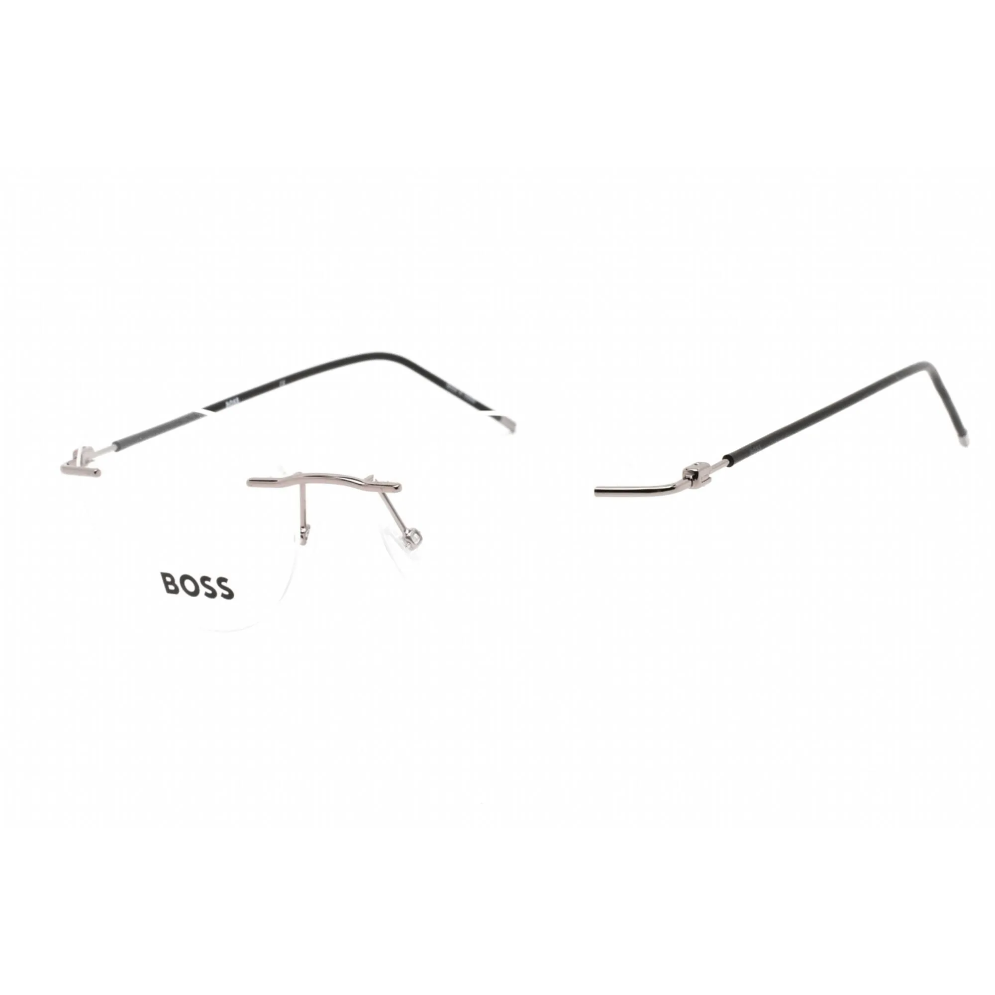 Hugo Boss Unisex Eyeglasses - Ruthenium Metal Oval Shape Frame | BOSS 1422 06LB 00