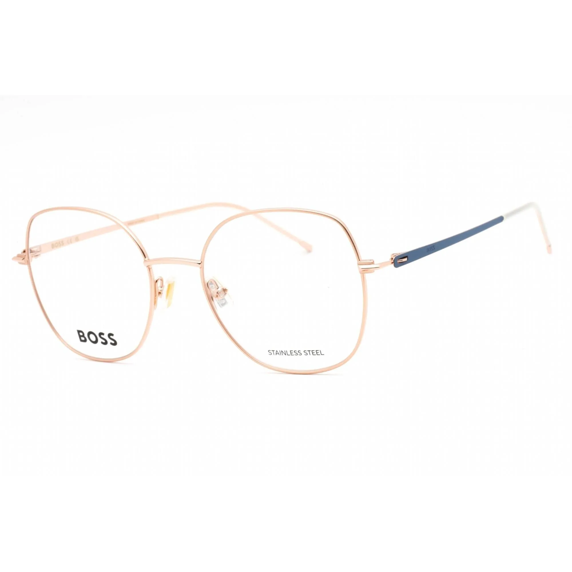 Hugo Boss Women's Eyeglasses - Gold Blue Full Rim Square Frame | BOSS 1529 0LKS 00