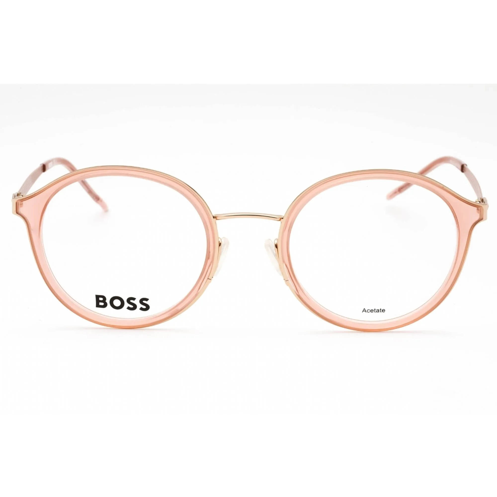 Hugo Boss Women's Eyeglasses - Gold Nude Round Full Rim Frame | BOSS 1210 0BKU 00