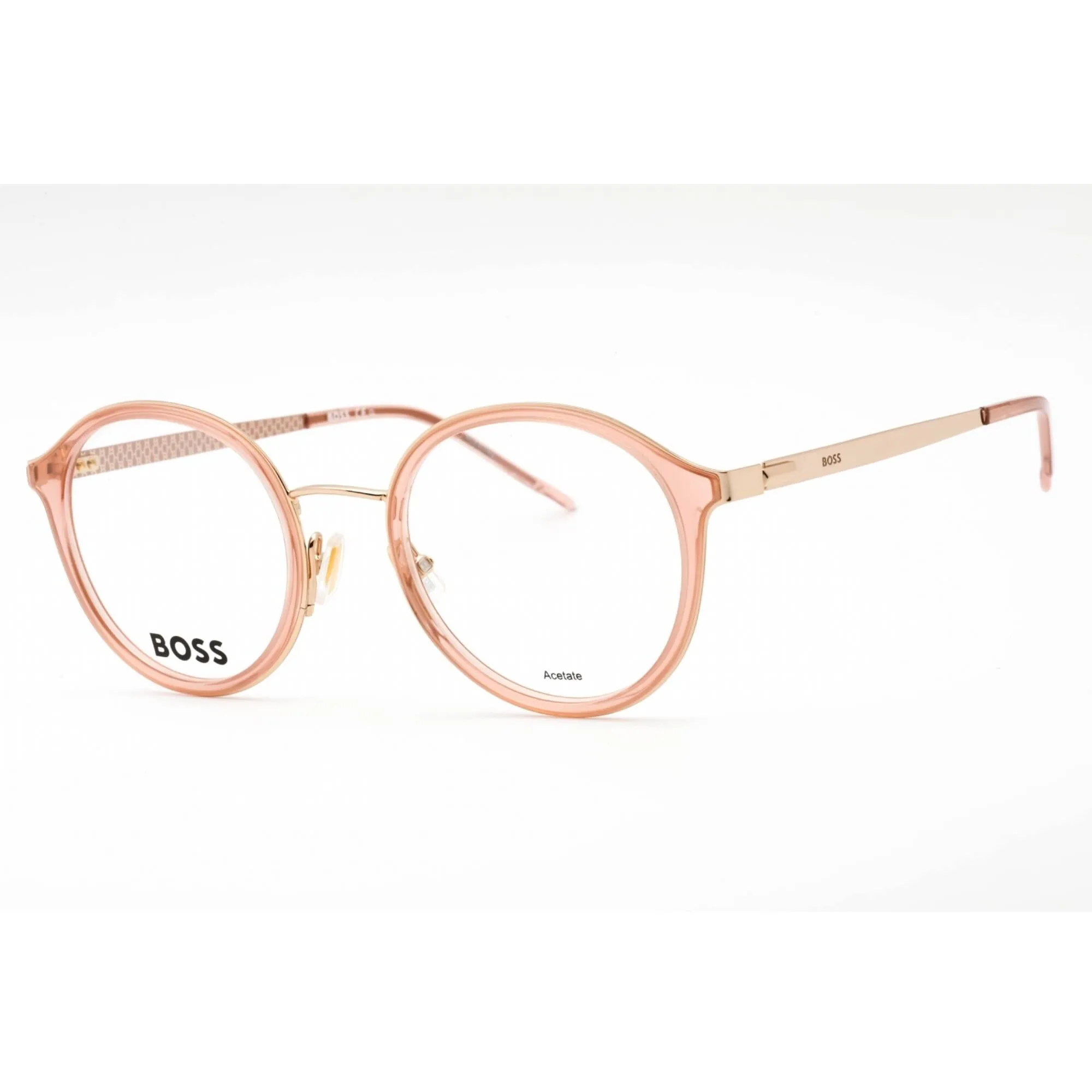 Hugo Boss Women's Eyeglasses - Gold Nude Round Full Rim Frame | BOSS 1210 0BKU 00